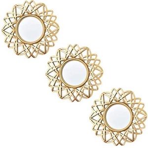 Small Gold Mirrors Set of 3